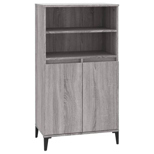 vidaXL Highboard Grey Sonoma 60x36x110 cm Engineered Wood