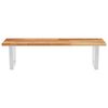 vidaXL Basin Shelf Wall Mounted Steel and Solid Wood Acacia