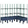 vidaXL Garden Planter with Trellis Blue Grey 160x120x142,5 cm PP