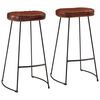 vidaXL Gavin Bar Stools 2 pcs Dark Brown 44x37.5x78 cm