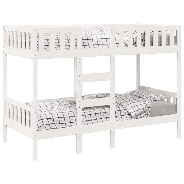 vidaXL Bunk Bed White 90x200 cm Solid Wood Pine