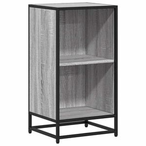 vidaXL Book Cabinet Grey Sonoma 40x35x76 cm Engineered Wood