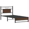 vidaXL Bed Frame without Mattress Brown Oak 80x200 cm Engineered Wood