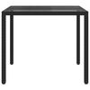 vidaXL Garden Dining Table Black 90 x 90 x 75 cm Poly rattan