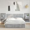 vidaXL Bed Headboard with Cabinets Concrete Grey 160 cm Engineered Wood