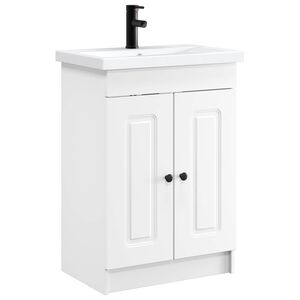 vidaXL Bathroom Furniture Set White 56 x 37.5 x 81 cm Engineered Wood