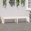 vidaXL 2-Seater Garden Bench White 203.5x44x45 cm Solid Wood Pine