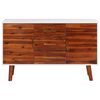 vidaXL Sideboard 110x35x70 cm Solid Acacia Wood and MDF