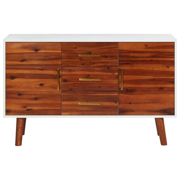 vidaXL Sideboard 110x35x70 cm Solid Acacia Wood and MDF