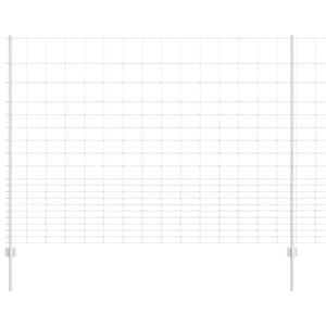 vidaXL Outdoor Wild Fence with Posts 25 x 1.6 m Galvanised Steel Mesh
