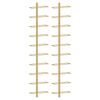 vidaXL Wall-mounted Wine Rack for 10 Bottles 2 pcs Gold Metal
