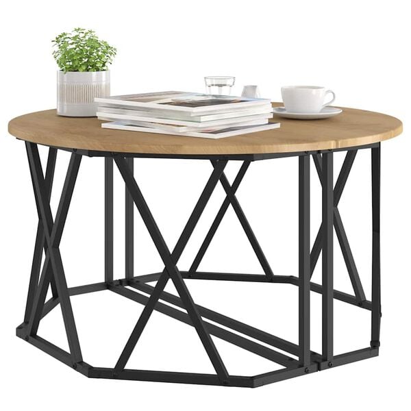 vidaXL Coffee Table Artisan Oak 80 x 80 x 42 cm