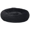 vidaXL Washable Dog & Cat Cushion Black 70x70x15 cm Plush