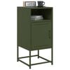 vidaXL Bedside Cabinet Olive Green 36x39x78 cm Steel