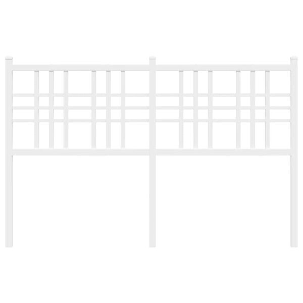 vidaXL Metal Replace Headboard White 120cm
