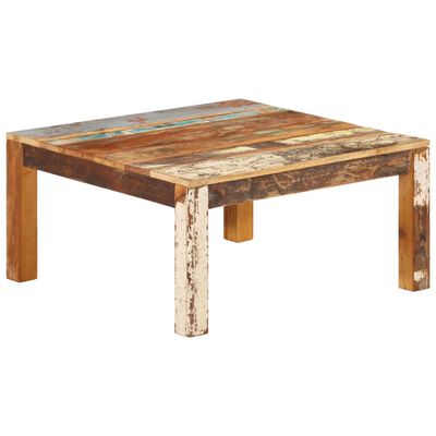 vidaXL Coffee Table 80x80x40 cm Solid Reclaimed Wood