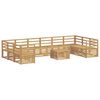vidaXL Outdoor Sofa Set 11 pcs White 59 x 59 x 37 cm Solid Acacia Wood