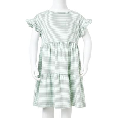 Kids' Dress with Ruffle Sleeves Mint 92