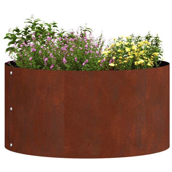 vidaXL Planter Ring 5 pcs Brown 40 x 40 x 20 cm Weathering Steel