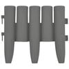 vidaXL Lawn Edgings 36 pcs Grey 10 m PP