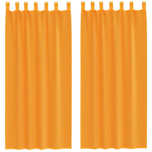 vidaXL Voile Curtains with Loops 2 pcs Orange 140x225 cm