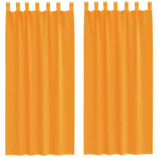 vidaXL Voile Curtains with Loops 2 pcs Orange 140x225 cm