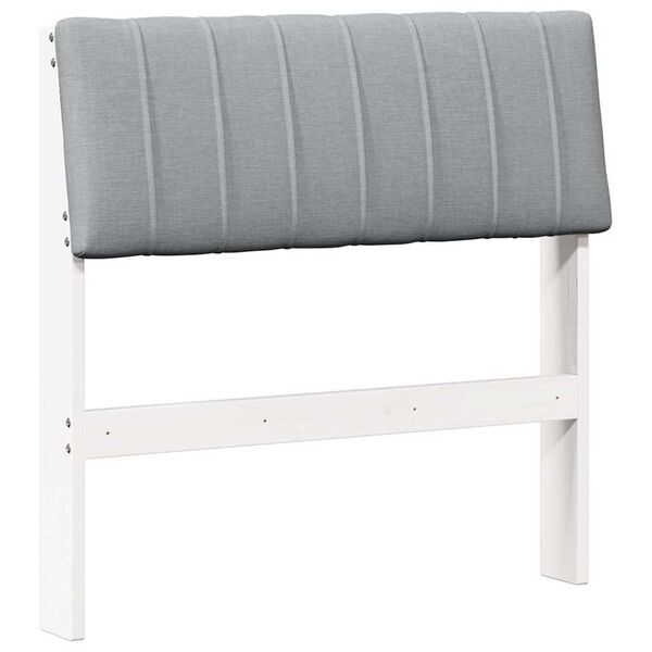 vidaXL Upholstered Headboard Light Grey 75 cm Solid Pine Wood