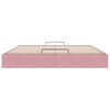 vidaXL Ottoman Bed Frame No Mattress Pink 200x200 cm Velvet
