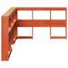 vidaXL Bookcase Headboard L-Shaped Wax Brown 120 cm Solid Wood Pine