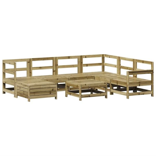vidaXL 8 Piece Garden Sofa Set Impregnated Wood Pine