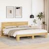 vidaXL Bed Frame with Headboard without Mattress 180x200 cm Solid Wood Oak
