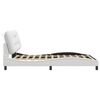 vidaXL Bed Frame with LED without Mattress "Hvar" White 140x200 cm