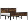 vidaXL Metal Bed Frame without Mattress Smoked Oak 150x200 cm King Size