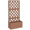 vidaXL Trellis Planter Brown 65x33x135 cm WPC