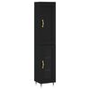 vidaXL Highboard Black 34,5x34x180 cm Engineered Wood
