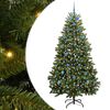 vidaXL Artificial Christmas Tree Green 210 cm PVC and Metal
