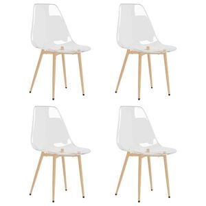 vidaXL Dining Chairs 4 pcs Transparent PET