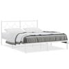 vidaXL Metal Bed Frame without Mattress with Headboard White 150x200cm