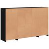 vidaXL Sideboards with LED Lights 3 pcs Black Engineered Wood
