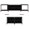 vidaXL TV Cabinet Black 203x37x50 cm Engineered Wood