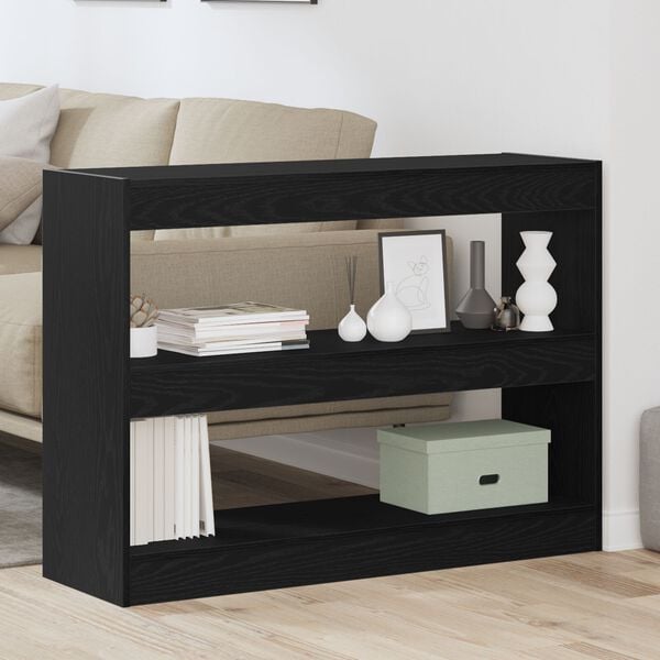 vidaXL Bookcase Black Oak 100 x 30 x 72 cm Engineered Wood