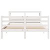 vidaXL Bed Frame with Headboard without Mattress White 140x200 cm