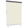 vidaXL Outdoor Roller Blind Striped Manual Cream 220 x 250 cm Fabric