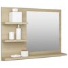 vidaXL Bathroom Mirror Sonoma Oak 60x10.5x45 cm Engineered Wood