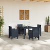 vidaXL Garden Dining Table Anthracite 100 x 100 x 73 cm Poly Rattan