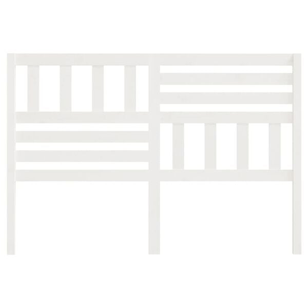 vidaXL Bed Headboard White 146x4x100 cm Solid Wood Pine