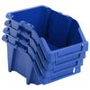 vidaXL 250 pcs Stackable Storage Bins 103x165x76 mm Blue