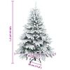vidaXL Artificial Hinged Christmas Tree Snow Flocked White 120 cm