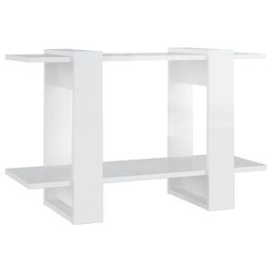 vidaXL Book Cabinet | High gloss white | Engineered wood | Small | Book Cabinet