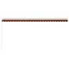 vidaXL Manual Retractable Awning 600x300 cm Orange and Brown